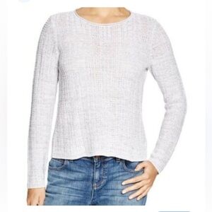 Delicate Eileen Fisher White Pointelle Top. Women's Size: XS/TP.